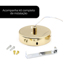 Luminária Pendente Saturno Cristal Redondo Brilho PD01