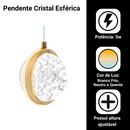 Luminária Pendente Saturno Cristal Redondo Brilho PD01
